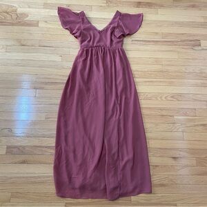 Birdy Grey Hannah Chiffon Dress in Spice size XS (hemmed for petite height)